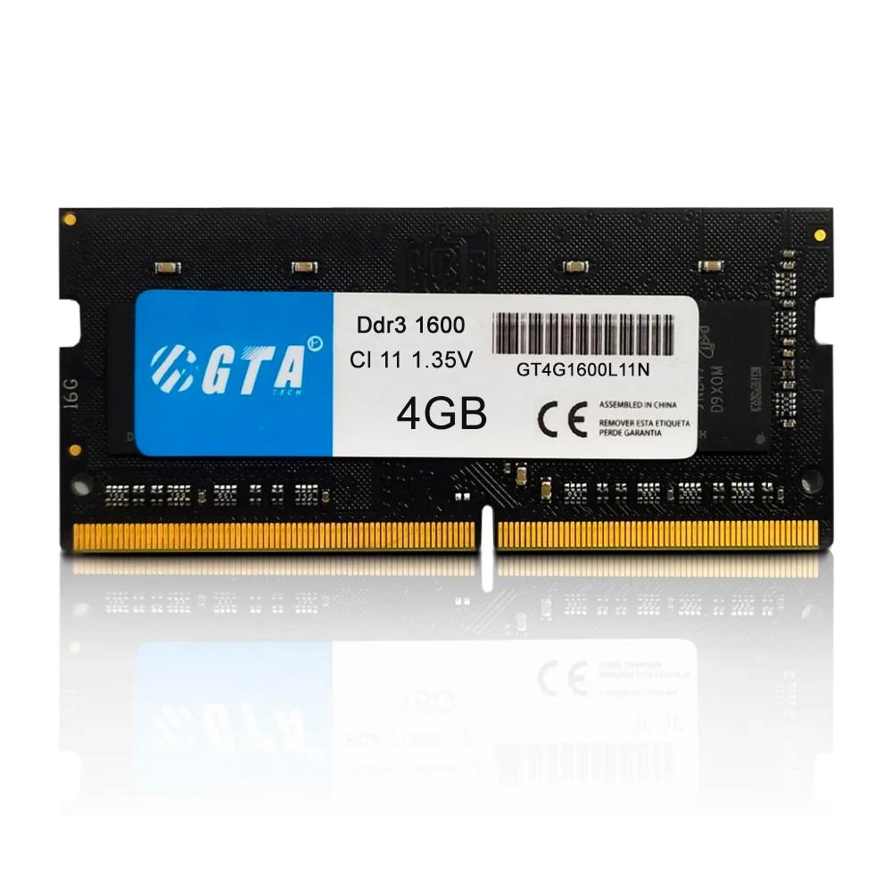 Memoria Notebook 4gb Ddr3l 1600 Cl 11 1.35v Low Voltage Gt4g1600l11n Gta Tech é boa?