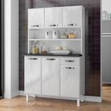 Armário De Cozinha De Aço Kit Triplo 105cm Amanda Multimóveis Smart Cr6060 Branco