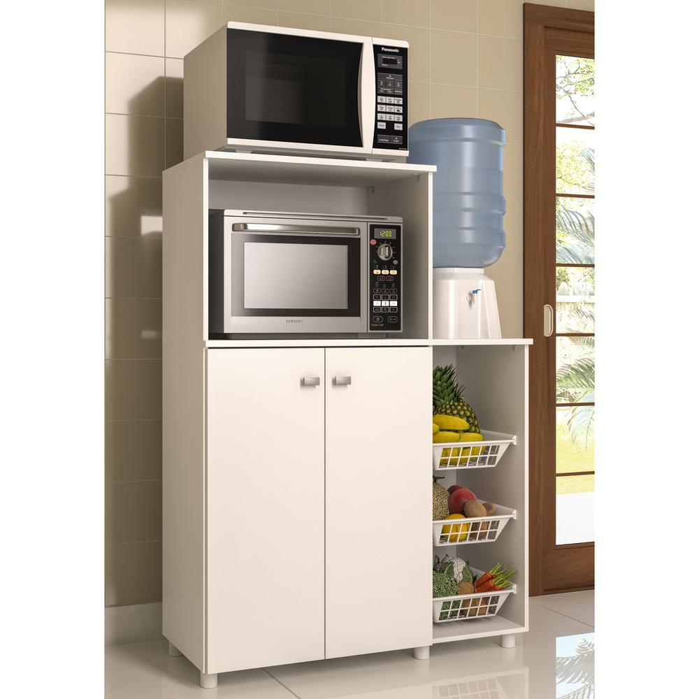 Armário Para Forno E Microondas Multimóveis 2 Portas Fg2531 Branco