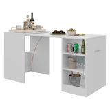 Aparador Bar Com Mesa Dobrável  Multimóveis Ibiza Fg1000 Branco