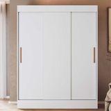 Guarda-roupa 3 Portas Correr 2 Gavetas Flórida Multimóveis Cr4142 Branco