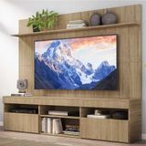 Rack com Painel TV 65' Madri Multimóveis e Prateleira Rustic