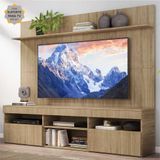 Rack com Painel TV 65' Madri Multimóveis com Suporte  e Prateleira Rustic