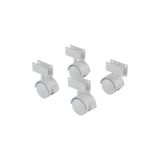 4 Rodinha Para Berço Rodízio Roda Chapa U 12mm 100KG
