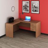 Escrivaninha/mesa Escritório De Canto Multimóveis Cr25016 Amendoa
