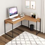 Escrivaninha/mesa Escritório De Canto Multimóveis Cr25054 Amendoa/preta