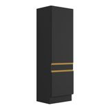 Paneleiro Com Rodapé 2 Portas Veneza Gb Multimóveis Mp2119 Preto