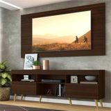 Rack c/ Painel p/ TV até 65' e Pés Retrô Flórida Multimóveis Duna/Natural