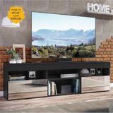 Rack TV 65' com Espelho e 2 Portas Paris Multimóveis Preto