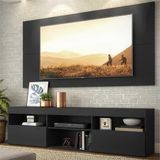 Rack com Painel e Suporte para TV até 65' Flórida Multimóveis Preto