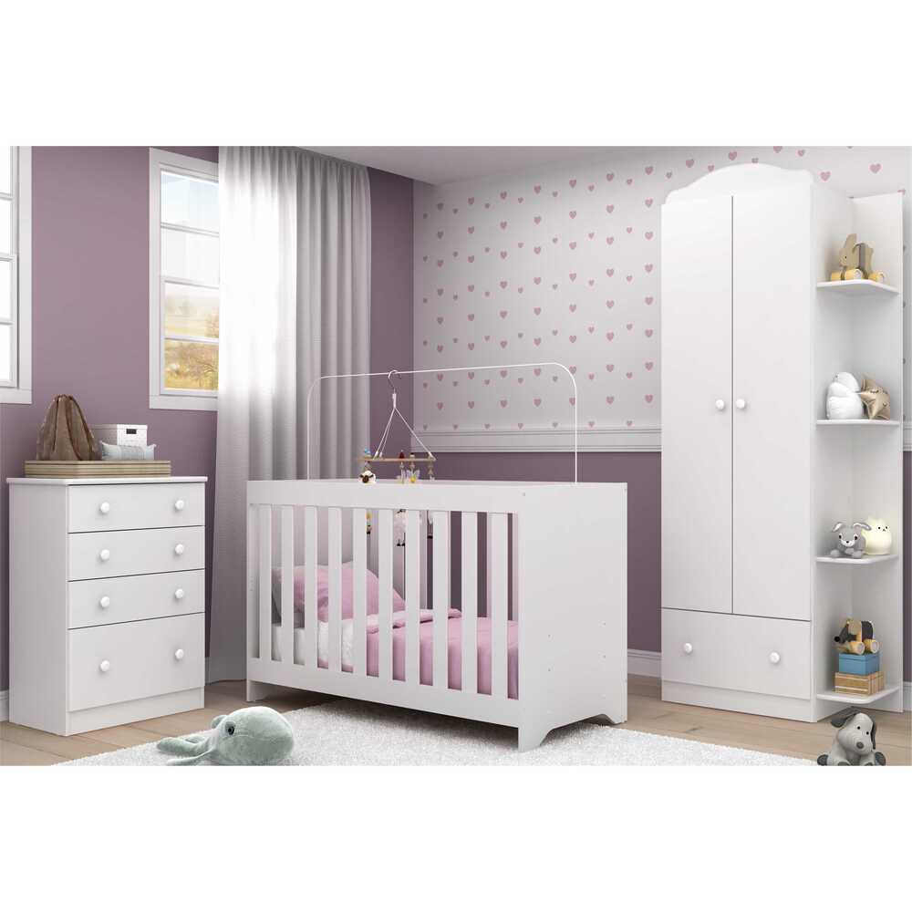 QUARTO INFANTIL JOAO E MARIA BERÇO 3X1 ROUPEIRO COMODA  MULTIMOVEIS BR/FLEX