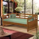 Sofá Cama Madeira Maciça Solteiro Castanho Shop Jm