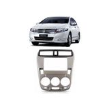 Moldura Painel 2 Din Honda City 2009 À 2014 Ar Analógico