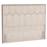 Cabeceira Cama Box Casal King 195cm Órion P02 Linho Cru - Mpozenato