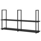 Prateleira Decorativa Multiuso Grande Estilo Industrial Loft D09 Preto - Mpozenato