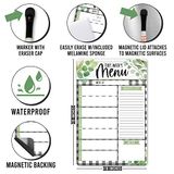 Farmhouse Magnetic Weekly Meal Planner Dry Erase Board Para