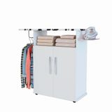 Armário Multiuso Com Porta E Tábua De Passar Roupas Móveis Primus