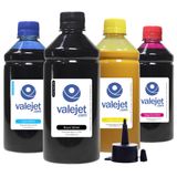 Kit 4 Tintas para Epson L1455 EcoTank CMYK Pigmentada 500ml Valejet