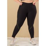 Legging Esportiva Detalhe Friso Lateral Preta