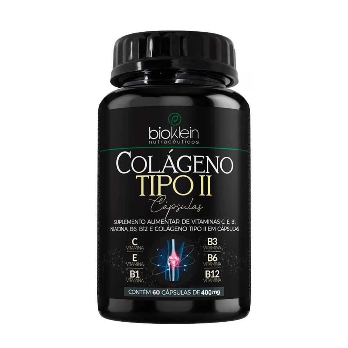 Colágeno Tipo Ii Com Vitaminas 400mg - 60 Cápsulas - Bioklein