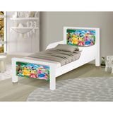 Mini Cama Infantil As Princesas Adesivada Com Colchão Branco