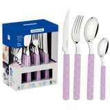 Faqueiro Tramontina Bliss Com Lâminas Em Aço Inox E Cabos De Polipropileno Lavanda 16 Peças Tramontina