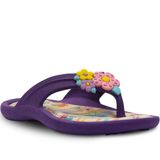 Chinelo Flores Infantil N 25 Ao 32 Menina Feminina 12.96 Cor:roxo,tamanho:25/26