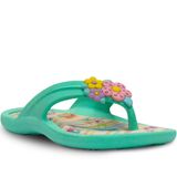 Chinelo Flores Infantil N 25 Ao 32 Menina Feminina 12.96 Cor:verde,tamanho:29/30