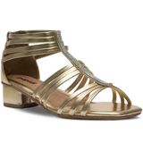 Sandália Gladiadora Infantil Menina Feminina Leve 05.08j Cor:dourado,tamanho:35