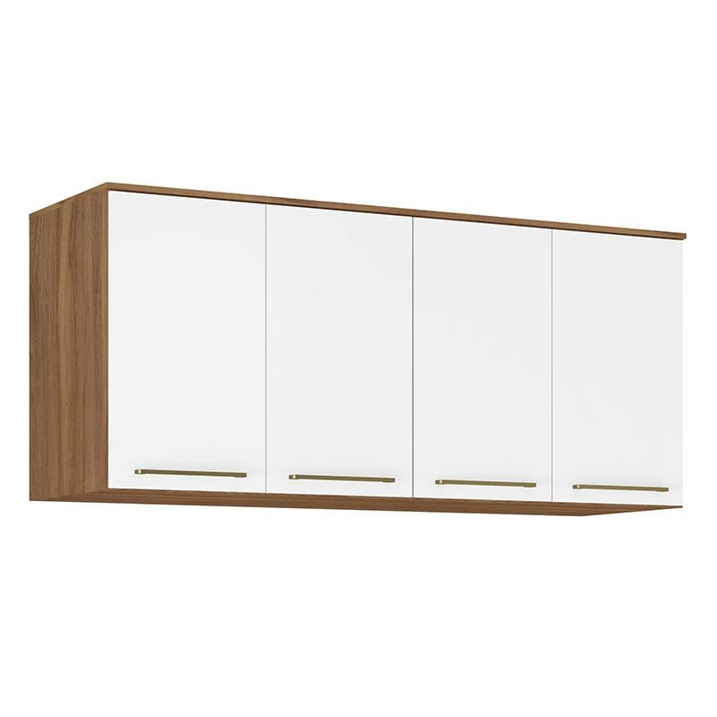 Guarda Roupa Modulado Ponte Casal Irlanda 4 Portas Amêndola/branco - Demartêz