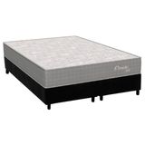 Cama Box Queen Colchao Molas Masterpocket Ensacadas Orthoflex Orvieto Unic Face Base Crc Suede Black 158x198