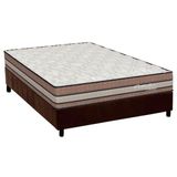 Cama Box Casal Colchao Molas Orthoflex Masterpocket Ensacadas Seleto Base Crc Suede Brown 138x188