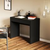 Mesa De Escritório 90cm Com 1 Gaveta - Preto