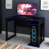 Mesa Para Computador Gamer Me4161 Preto Azul Tecno Mobili