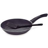 Frigideira Tramontina Paris Antiaderente Starflon Max Com Espátula Nylon 24cm 1,2l Grafite