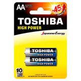 Pilha Alcalina Aa 1,5v Lr6gcp Toshiba (cartela Com 2 Unid.) - Cxf / 12