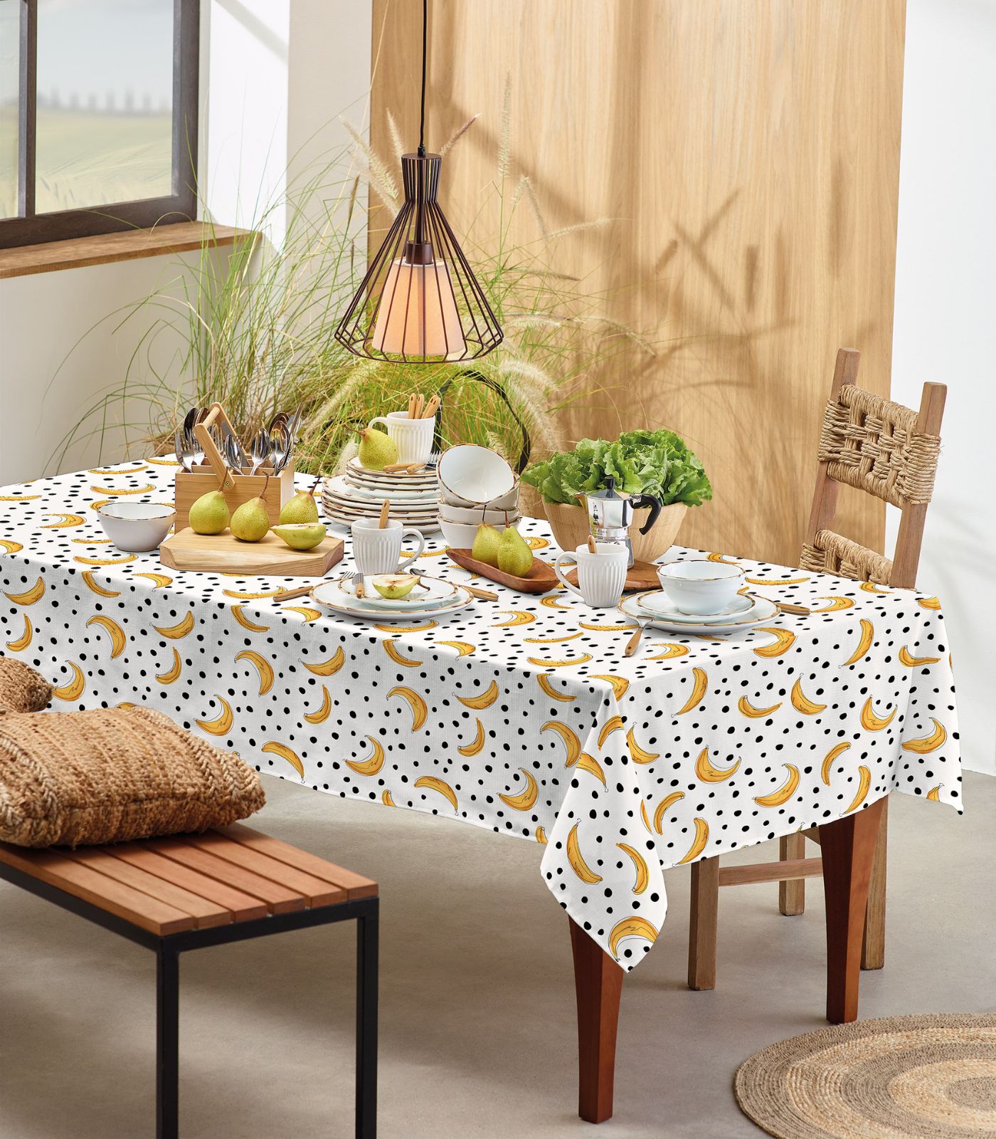 Toalha De Mesa Retangular Basic 1.40m X 2.10m Teka Amarelo Un