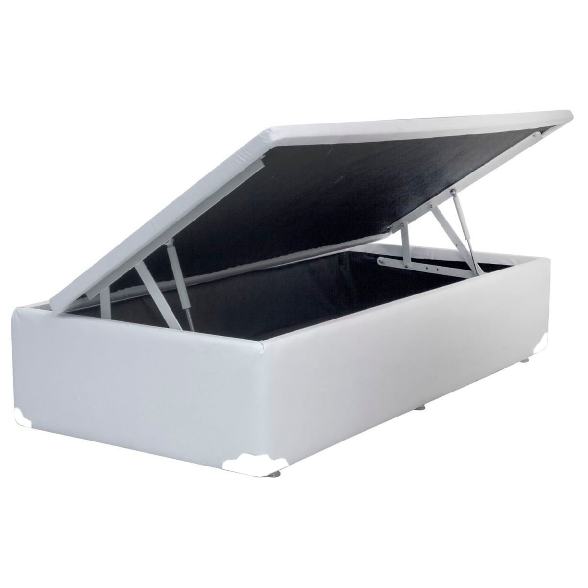 Cama-Box-Bau-Solteiro-Colchao-Top-Line-Mola-Bonnel---Box-Bau-Sintetico-Branco-Serra-Negra-62x88x188