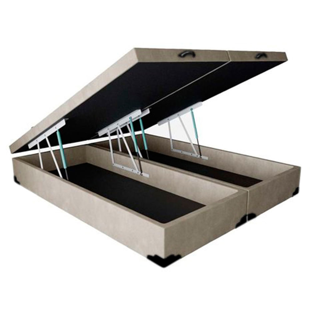 Cama-Box-Bau-King-Colchao-Top-Line-Mola-Bonnel---Box-Bipartido-Suede-Bege-Serra-Negra-63x193x203