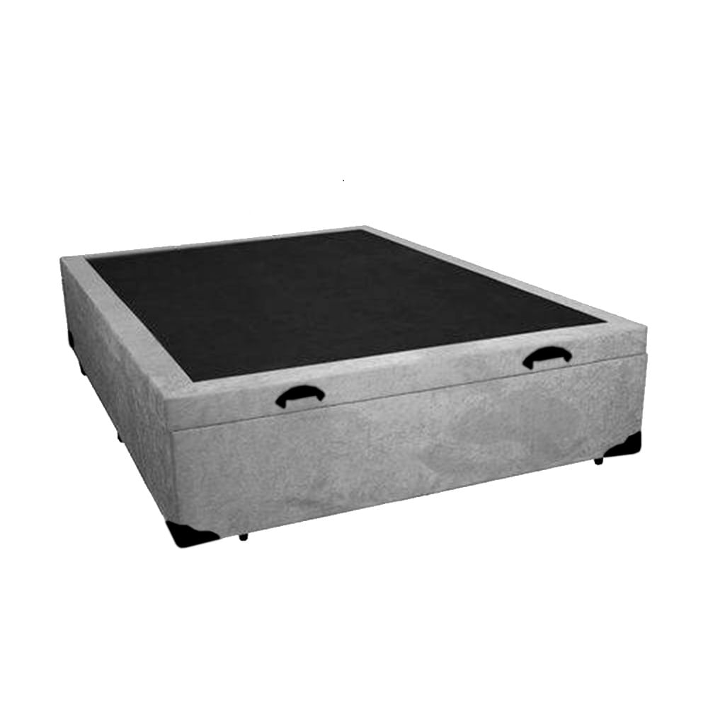 Cama-Box-Bau-Casal-Colchao-Espuma-D45-Bordado---Box-Suede-Cinza-Serra-Negra-62x138x188