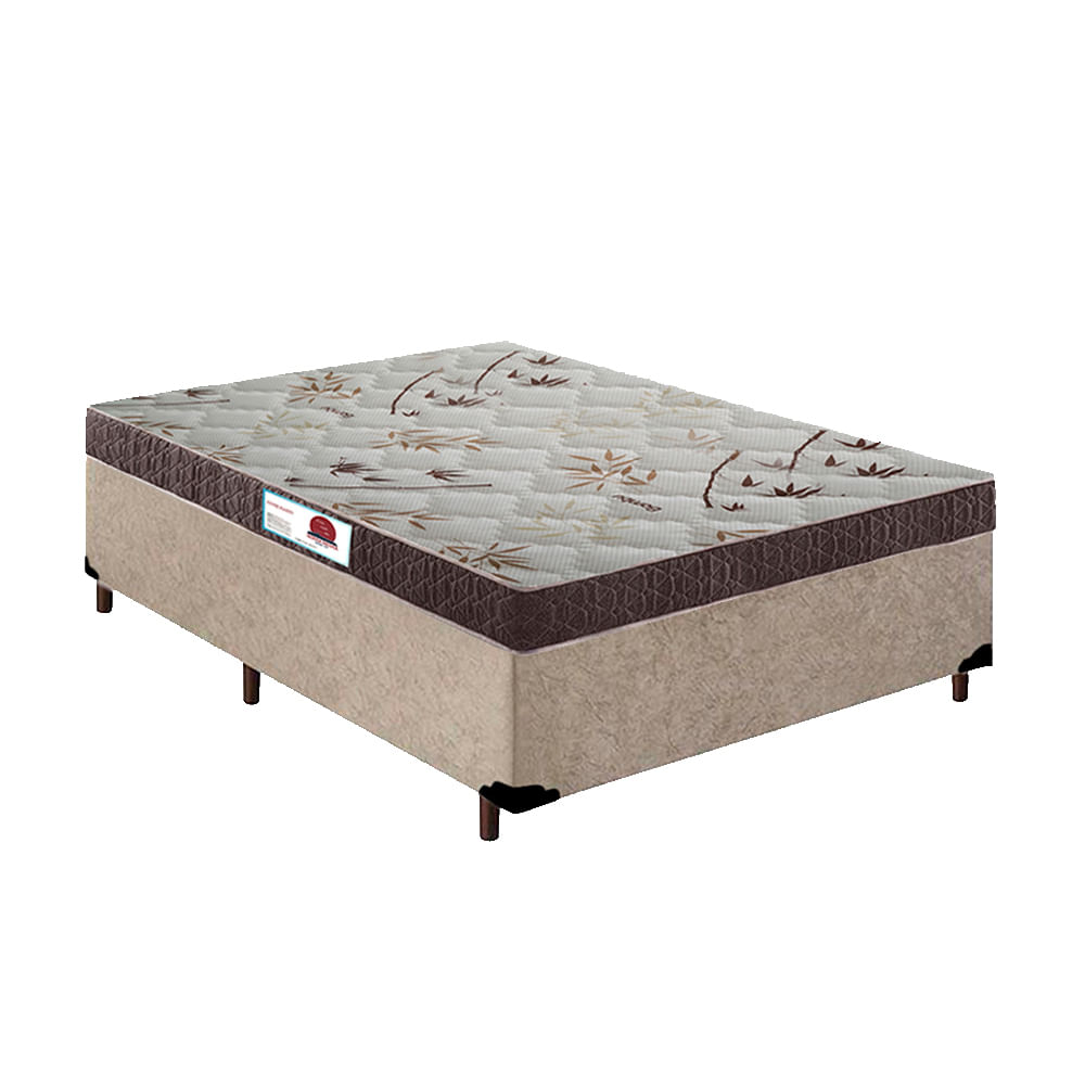 Cama-Box-Casal-Colchao-Classic-Mola-Ensacada---Box-Suede-Bege-Serra-Negra-67x138x188