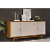 Buffet De Sala Jantar Brise 4 Portas Freijo Off White Dj Moveis