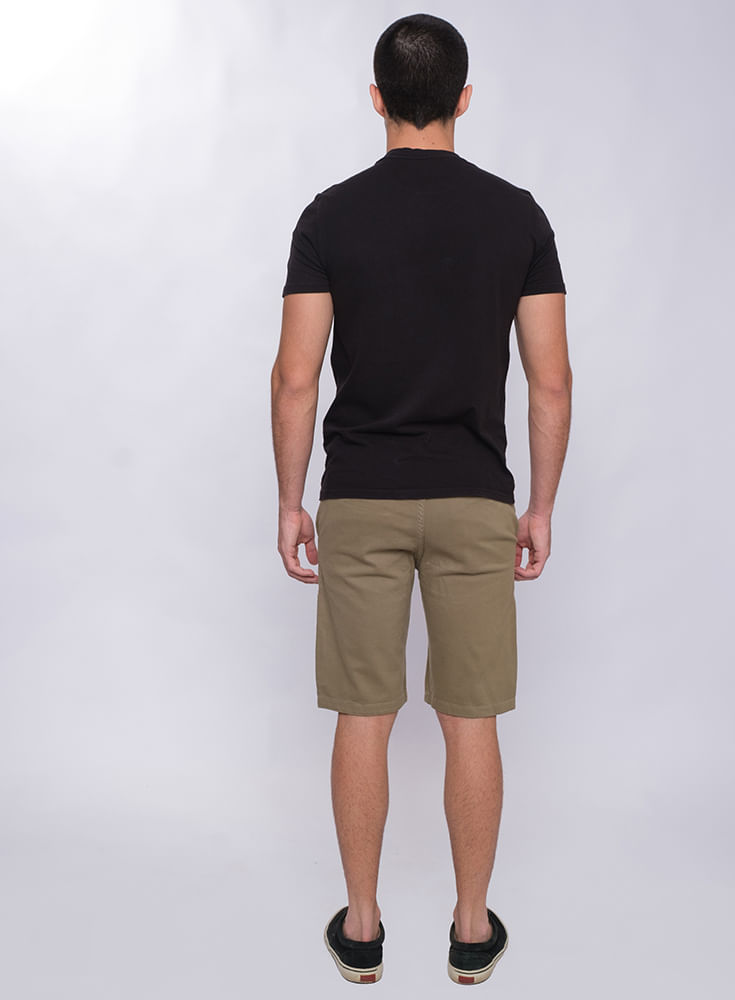 Bermuda-Masculina-Social-Color-Verde-Militar