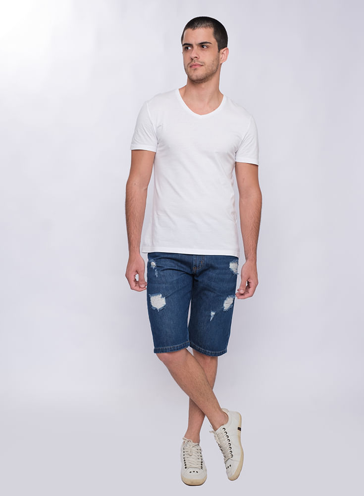 Bermuda-Masculina-Jeans-Rasgada