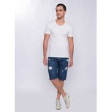 Bermuda Masculina Jeans Rasgada