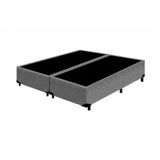 Base Box Bipartido King Suede Cinza 38x193x203 Serra Negra