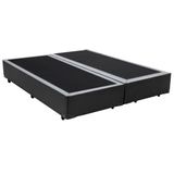 Base Box Bipartido King Sintético Cinza 38x193x203 Serra Negra