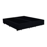 Base Box King Bipartido Santo Box Suede Preto 40x192x203