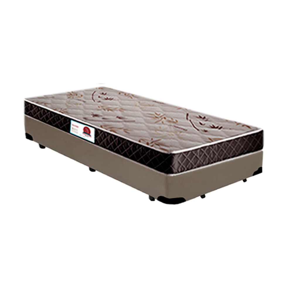 Cama-Box-Solteiro-Colchao-Classic-Mola-Ensacada---Box-Sintetico-Bege-Serra-Negra-67x88x188