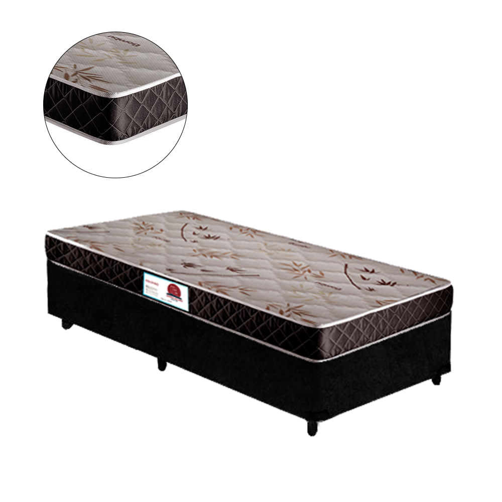 Cama-Box-Solteiro-Colchao-Top-Line-Mola-Bonnel---Box-Suede-Preto-Serra-Negra-63x88x188